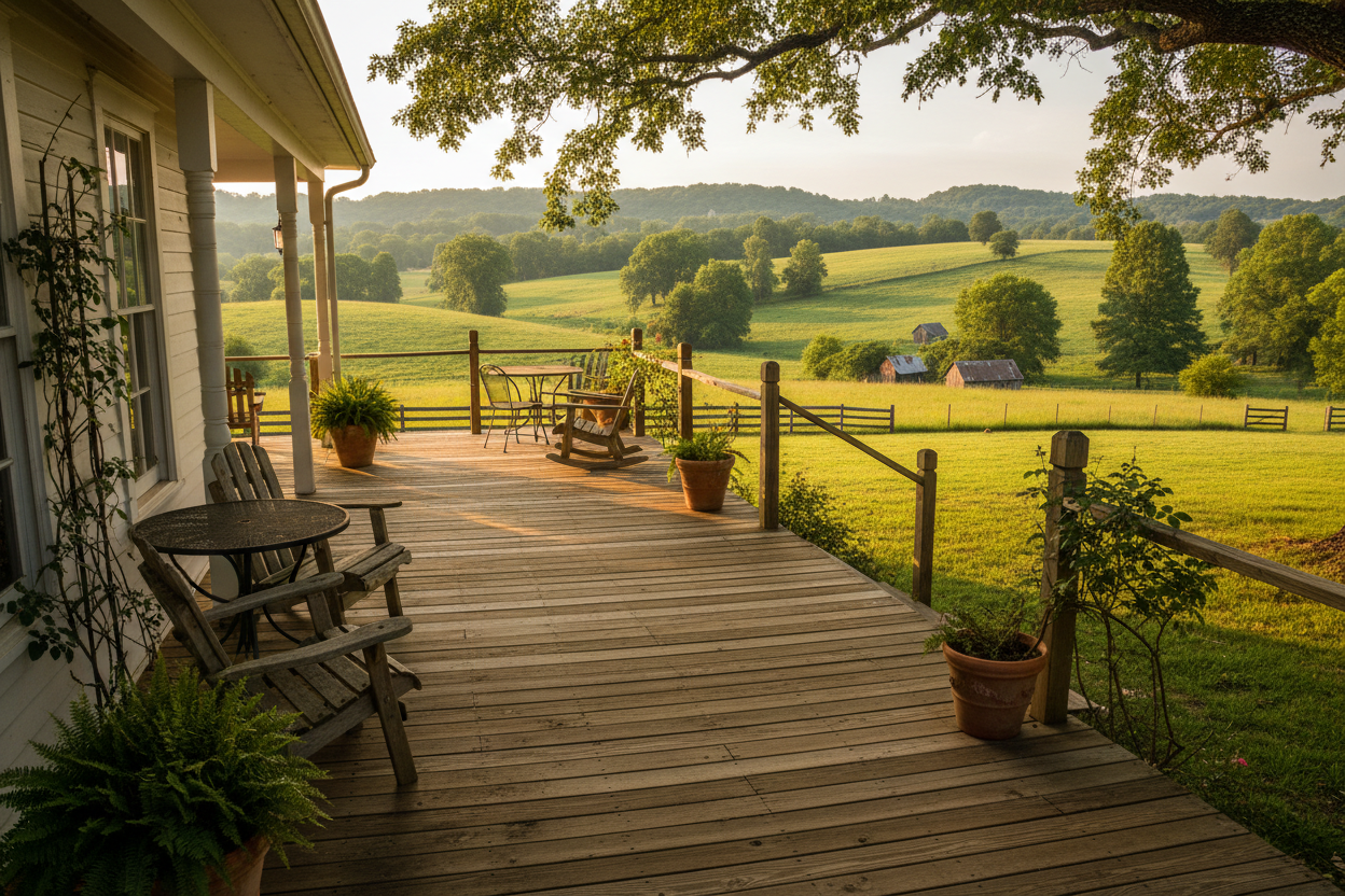 Farmhouse outdoor space